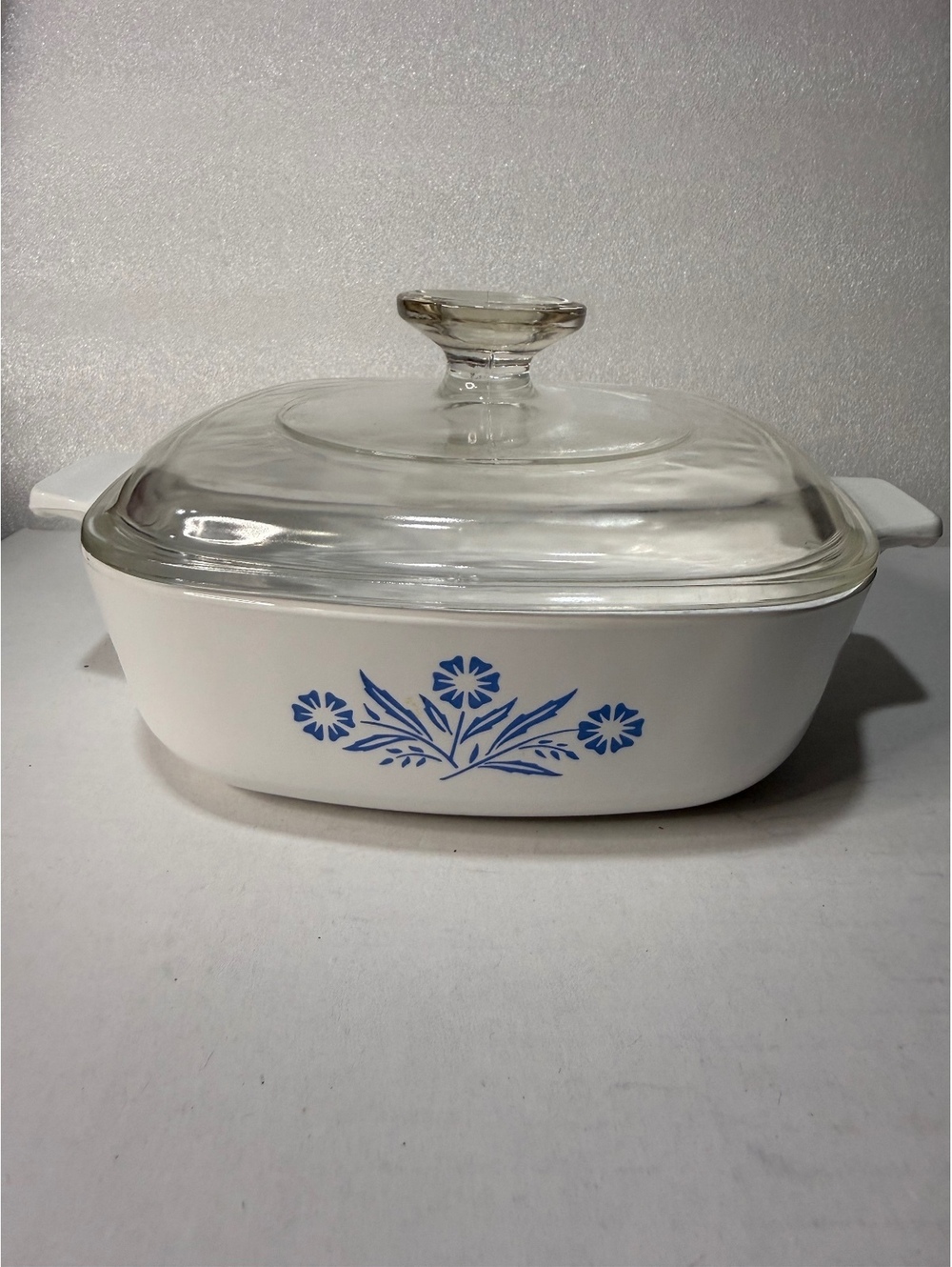 Vintage Corning Ware P-1-B Blue Cornflower 1 Qt Casserole With PYREX Lid